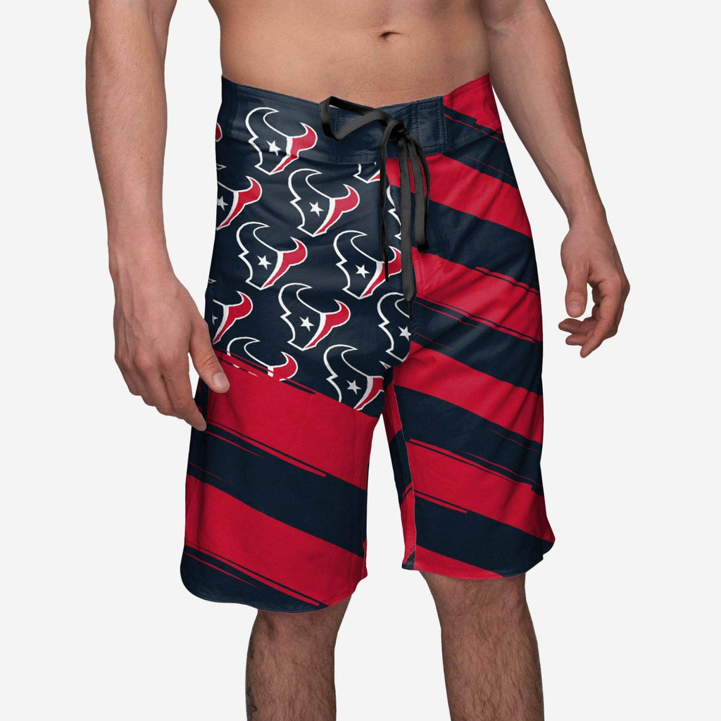 Houston Texans Diagonal Flag Boardshorts FOCO S - FOCO.com