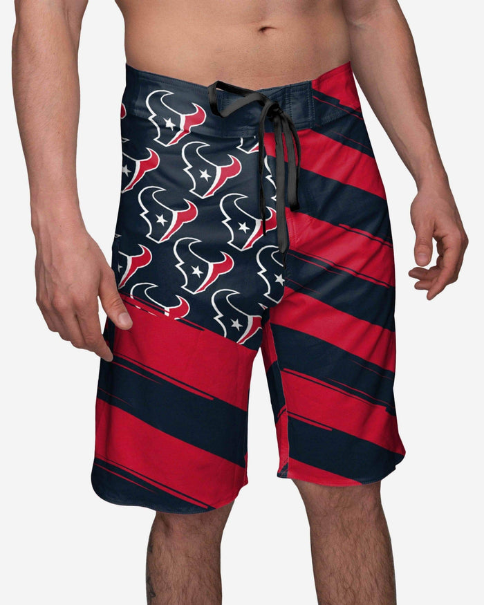 Houston Texans Diagonal Flag Boardshorts FOCO S - FOCO.com