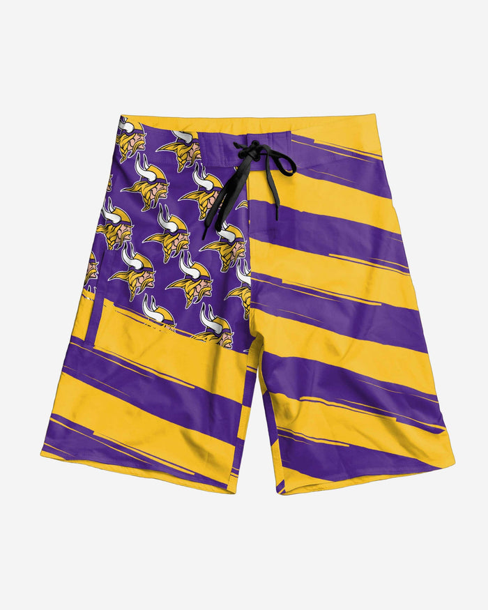 Minnesota Vikings Diagonal Flag Boardshorts FOCO - FOCO.com