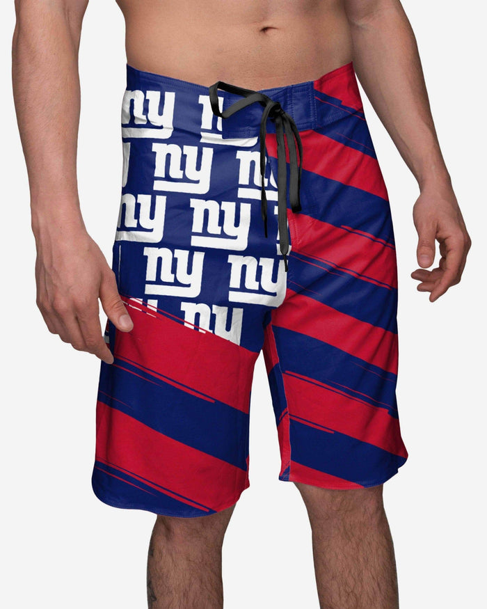 New York Giants Diagonal Flag Boardshorts FOCO S - FOCO.com