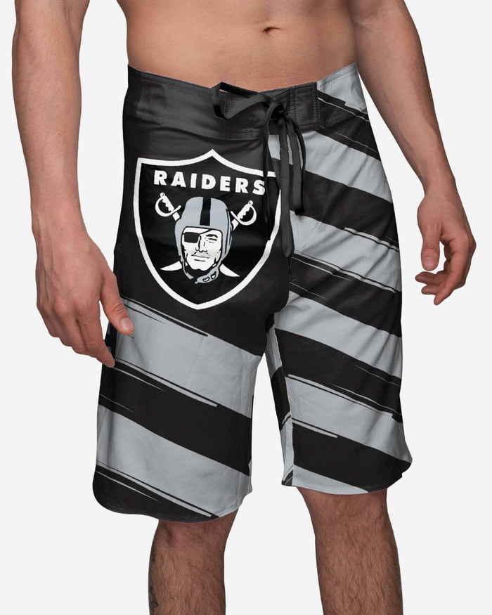 Las Vegas Raiders Diagonal Flag Boardshorts FOCO S - FOCO.com