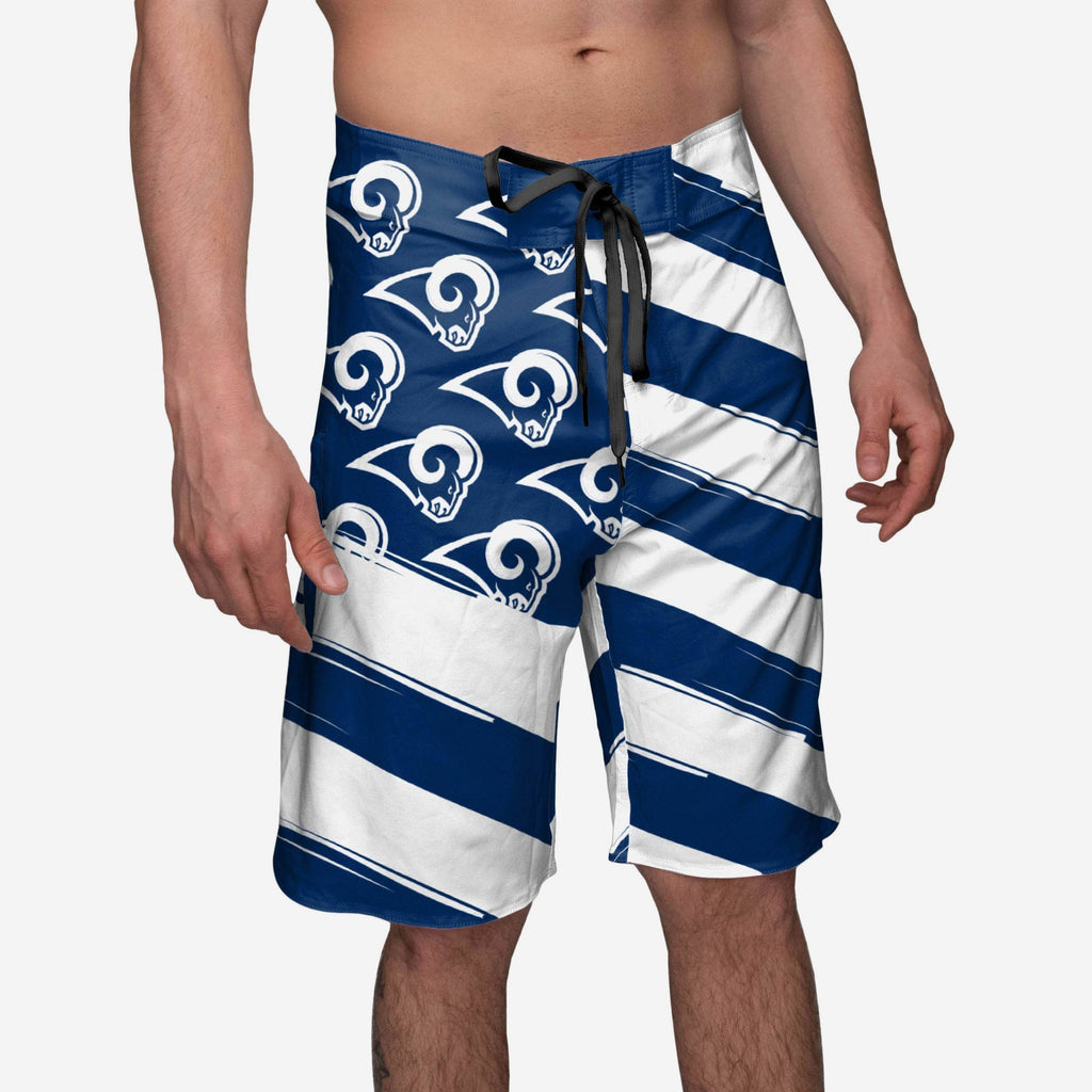 Los Angeles Rams Diagonal Flag Boardshorts FOCO S - FOCO.com