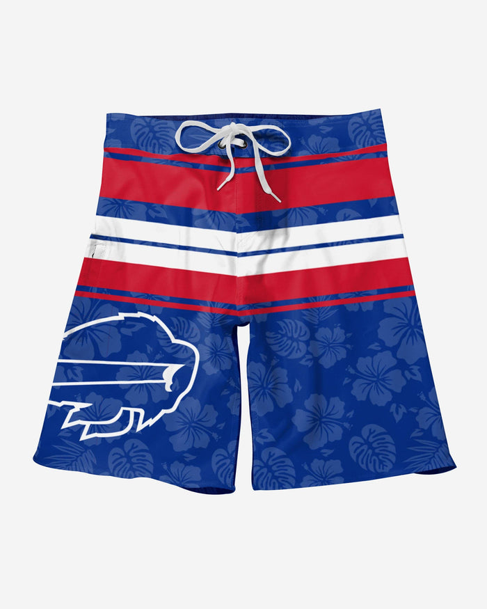 Buffalo Bills Hibiscus Boardwalk Stripe Boardshorts FOCO - FOCO.com