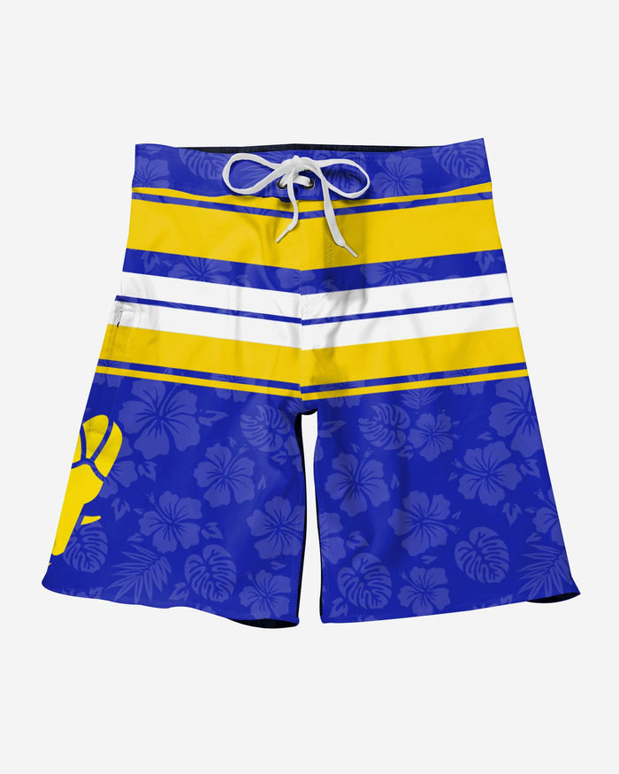 Los Angeles Rams Hibiscus Boardwalk Stripe Boardshorts FOCO - FOCO.com