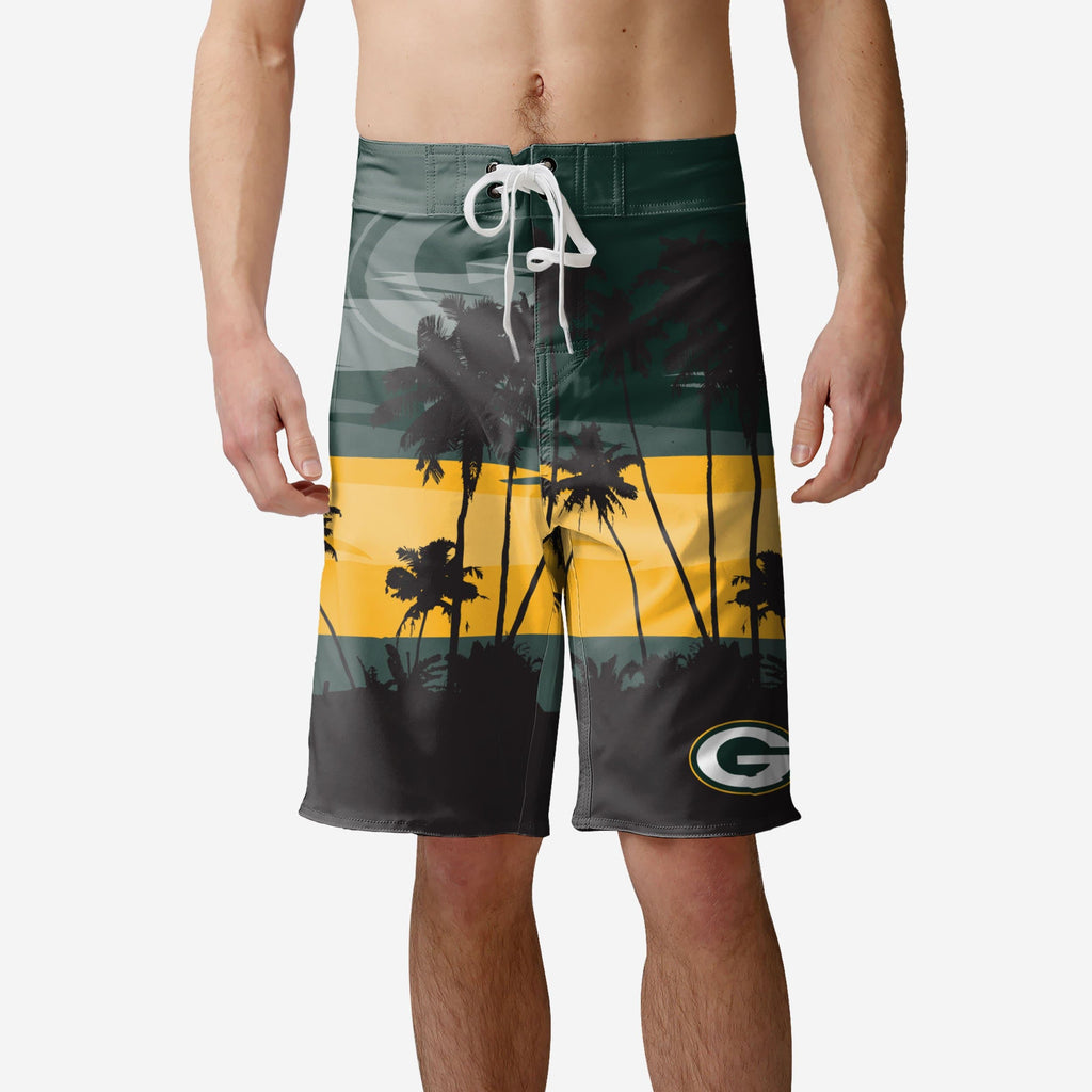 Green Bay Packers Sunset Boardshorts FOCO S - FOCO.com