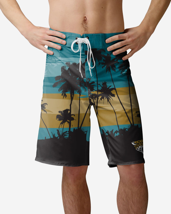 Jacksonville Jaguars Sunset Boardshorts FOCO S - FOCO.com