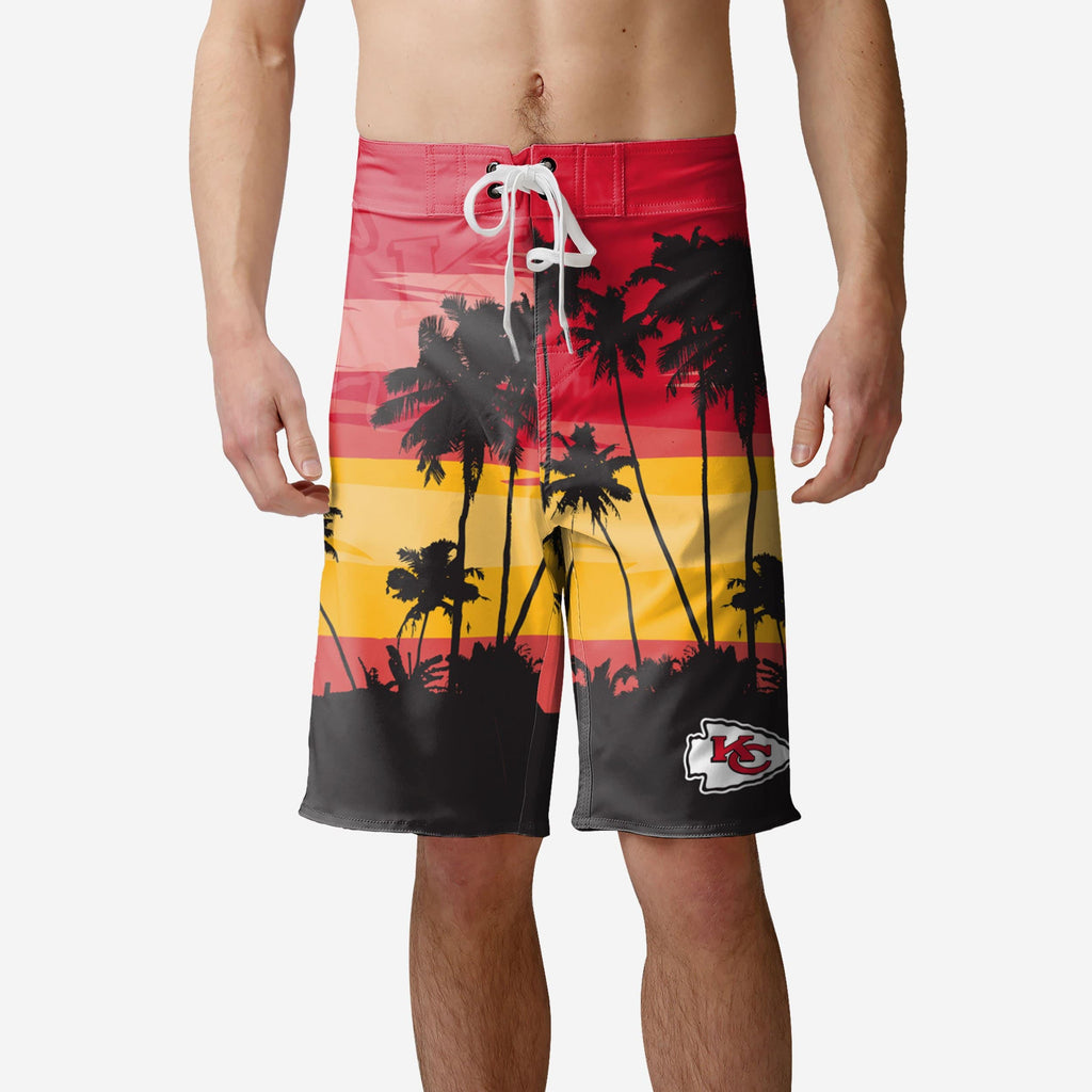 Kansas City Chiefs Sunset Boardshorts FOCO S - FOCO.com