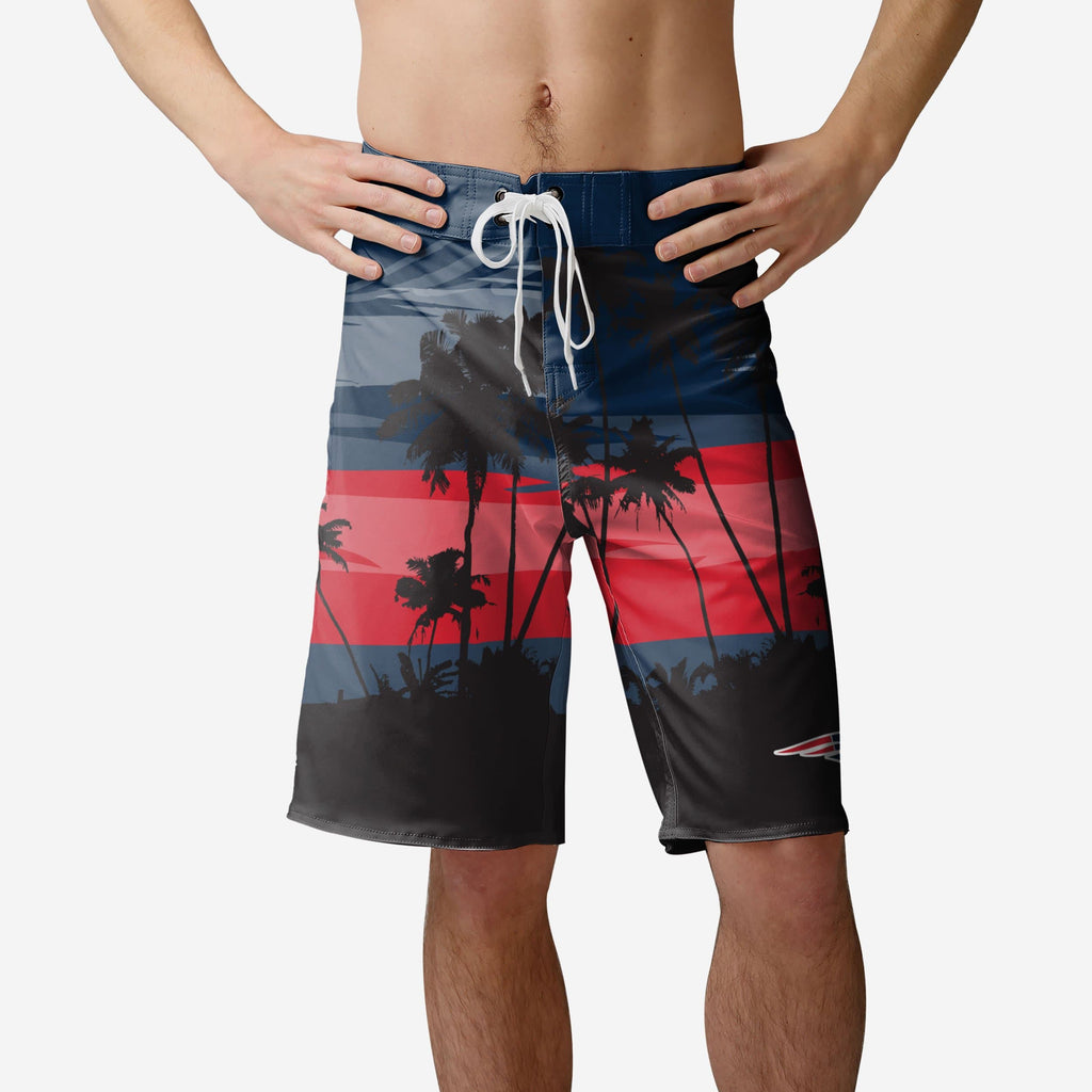 New England Patriots Sunset Boardshorts FOCO S - FOCO.com