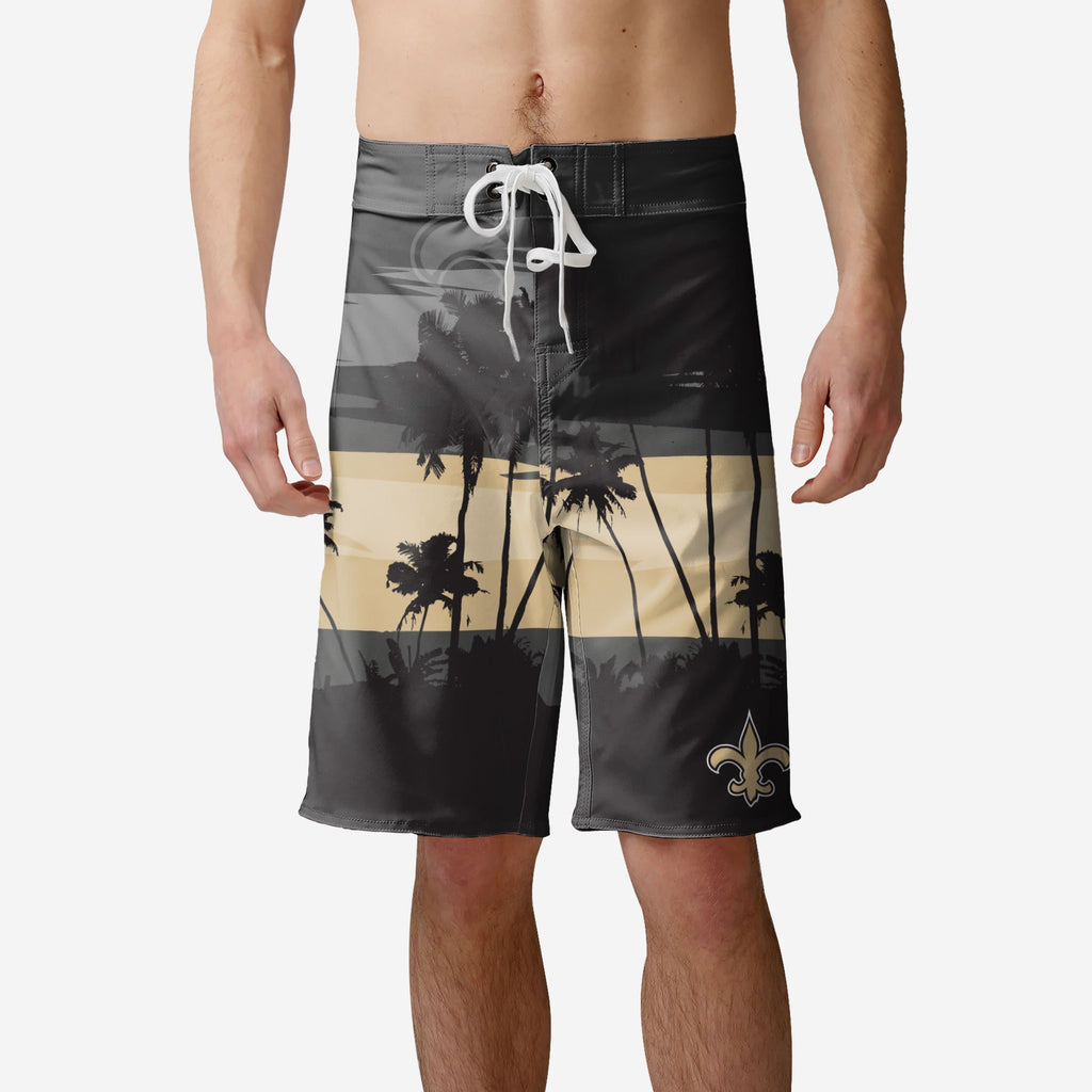 New Orleans Saints Sunset Boardshorts FOCO S - FOCO.com