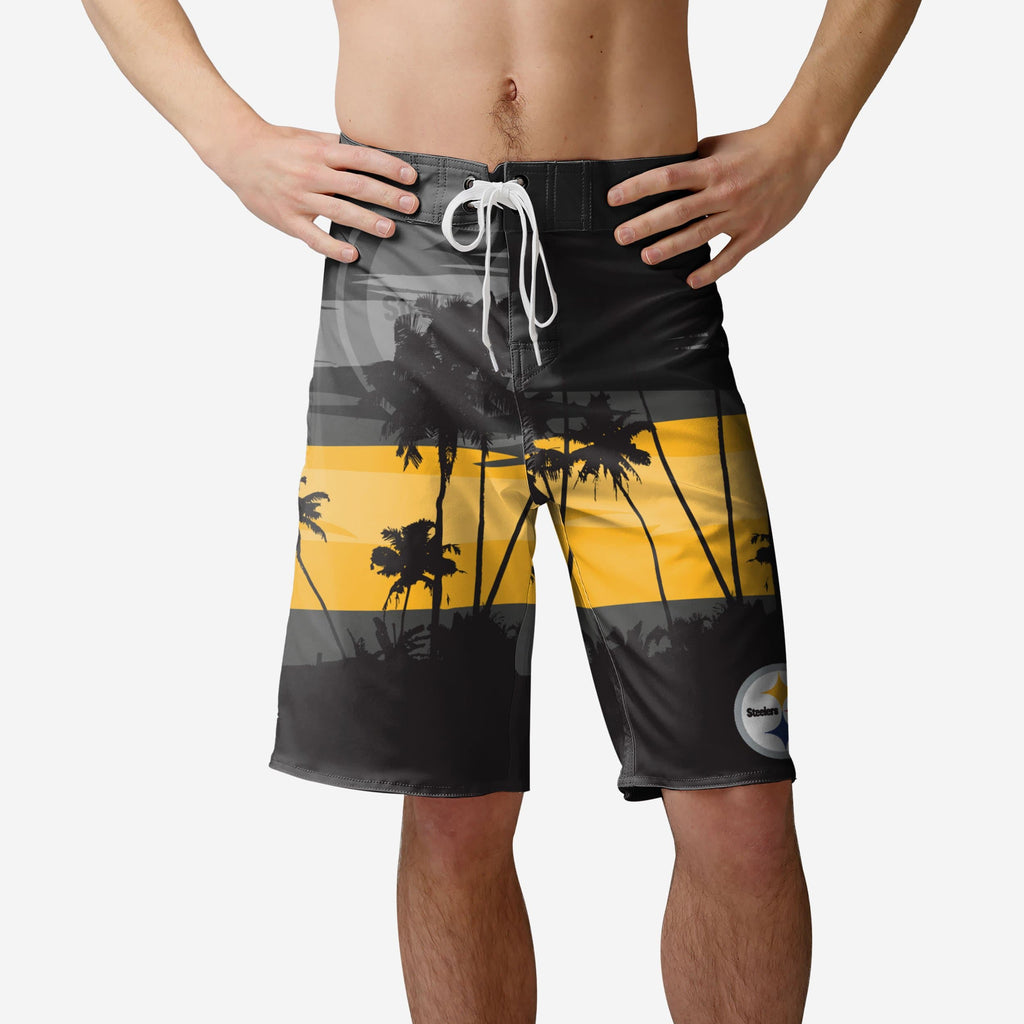 Pittsburgh Steelers Sunset Boardshorts FOCO S - FOCO.com