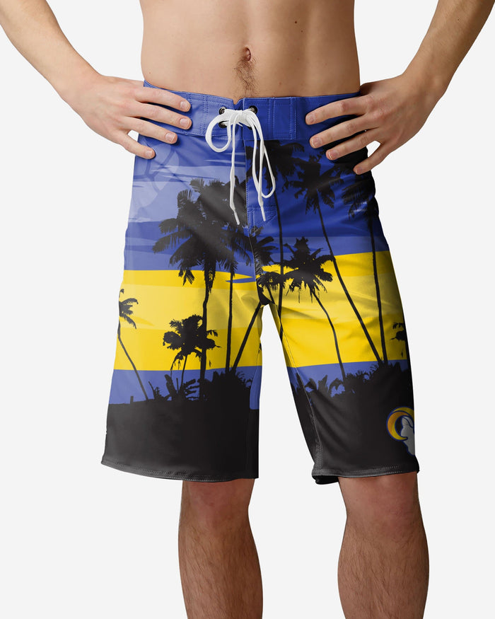 Los Angeles Rams Sunset Boardshorts FOCO S - FOCO.com