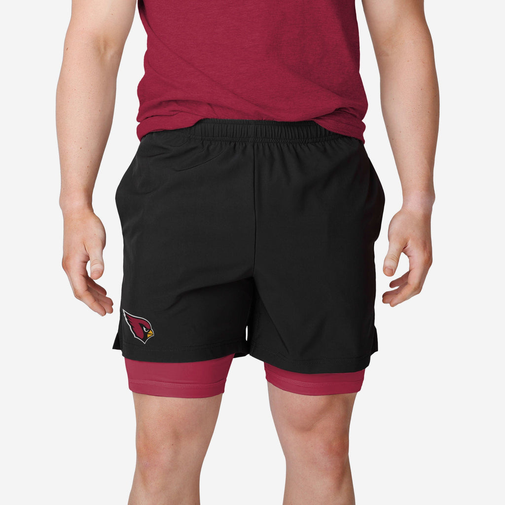 Arizona Cardinals Black Team Color Lining Shorts FOCO S - FOCO.com