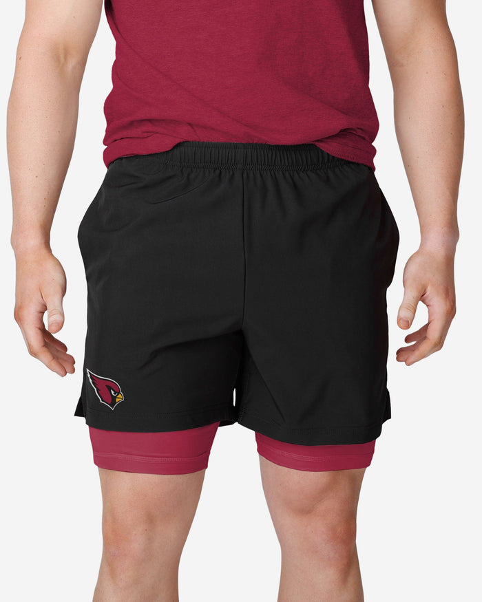 Arizona Cardinals Black Team Color Lining Shorts FOCO S - FOCO.com