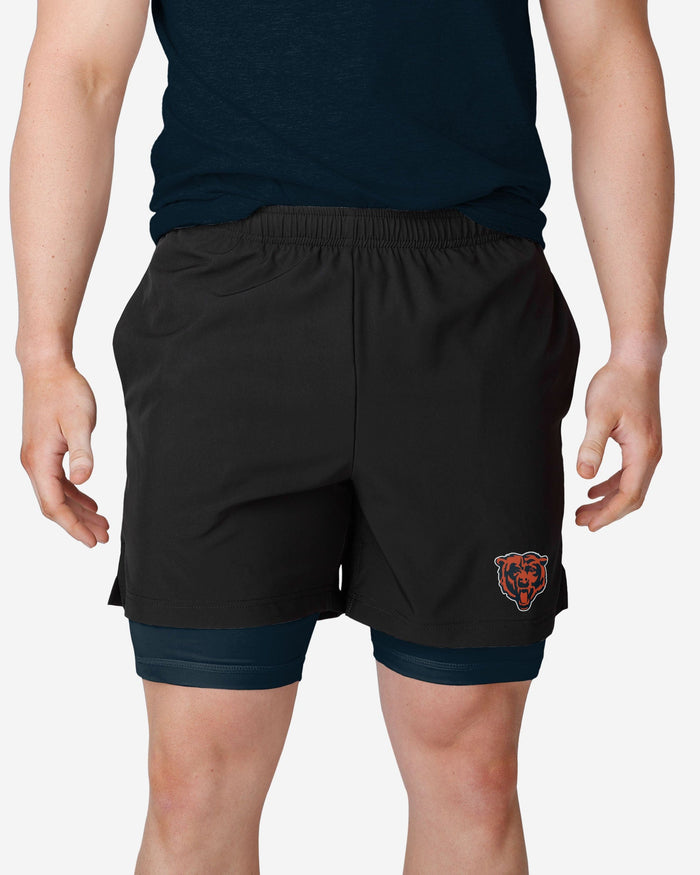 Chicago Bears Black Team Color Lining Shorts FOCO S - FOCO.com