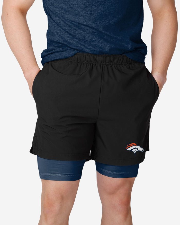 Denver Broncos Black Team Color Lining Shorts FOCO S - FOCO.com