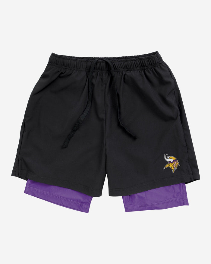 Minnesota Vikings Black Team Color Lining Shorts FOCO - FOCO.com