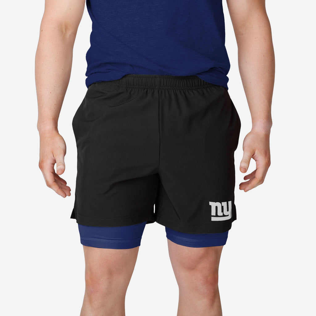 New York Giants Black Team Color Lining Shorts FOCO S - FOCO.com