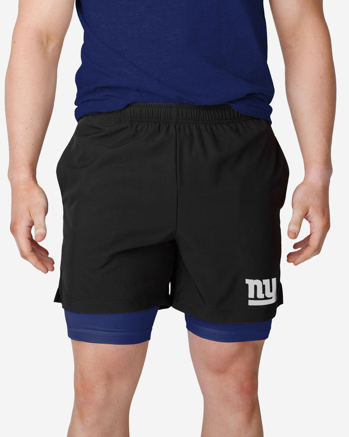 New York Giants Black Team Color Lining Shorts FOCO S - FOCO.com