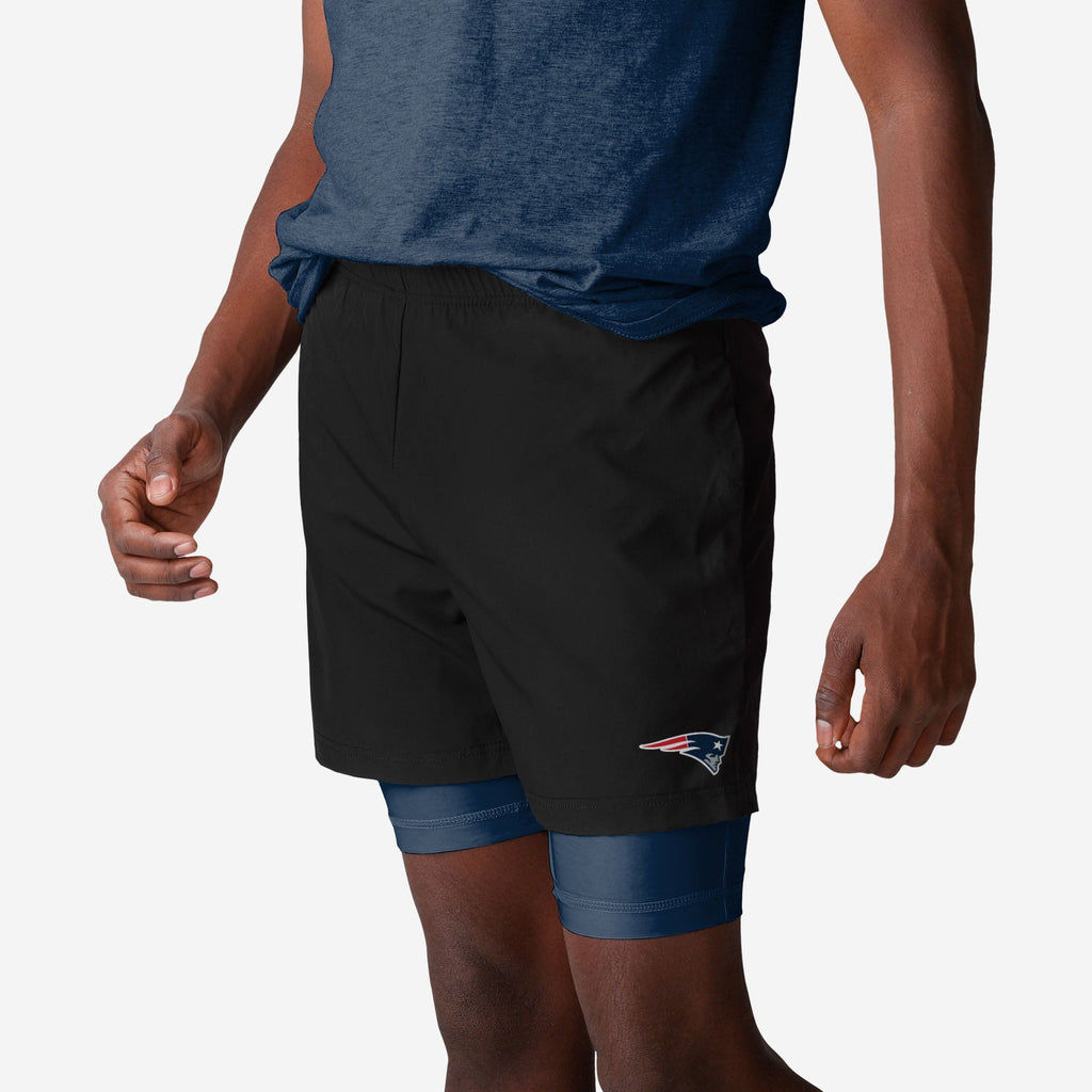 New England Patriots Black Team Color Lining Shorts FOCO S - FOCO.com