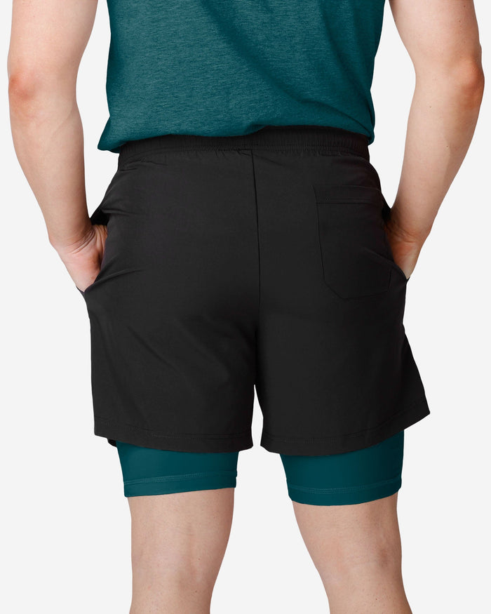 Philadelphia Eagles Black Team Color Lining Shorts FOCO - FOCO.com