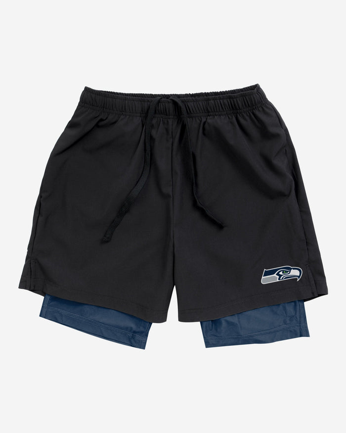 Seattle Seahawks Black Team Color Lining Shorts FOCO - FOCO.com