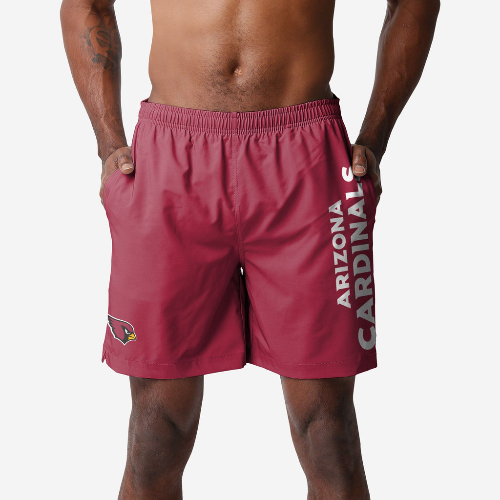 Arizona Cardinals Solid Wordmark Traditional Swimming Trunks FOCO S - FOCO.com