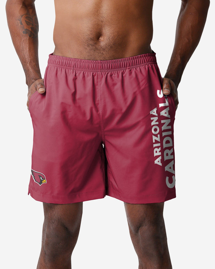 Arizona Cardinals Solid Wordmark Traditional Swimming Trunks FOCO S - FOCO.com