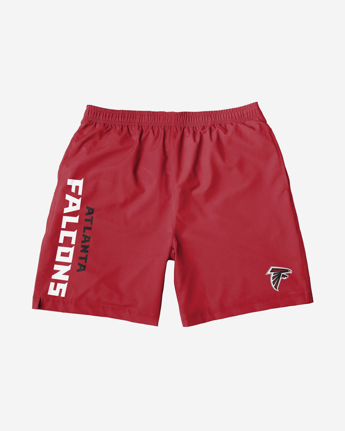 Atlanta Falcons Solid Wordmark Traditional Swimming Trunks FOCO - FOCO.com