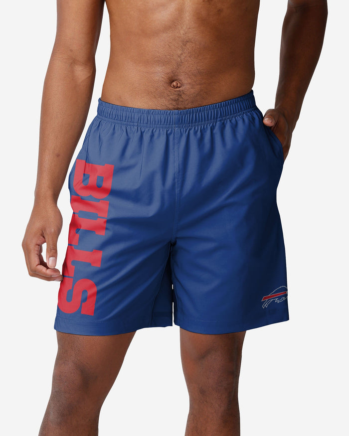 Buffalo Bills Solid Wordmark Traditional Swimming Trunks FOCO S - FOCO.com