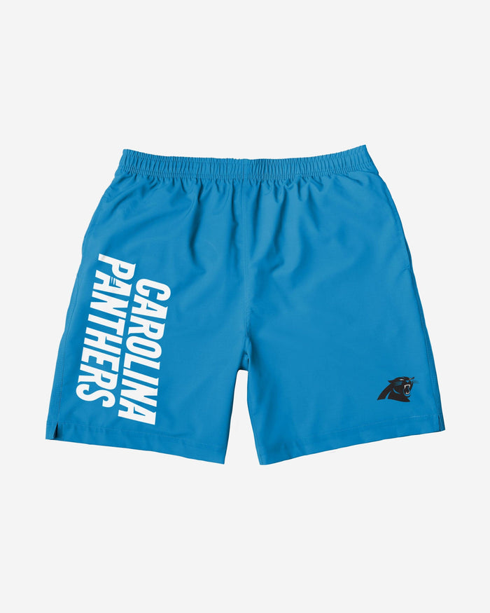 Carolina Panthers Solid Wordmark Traditional Swimming Trunks FOCO - FOCO.com