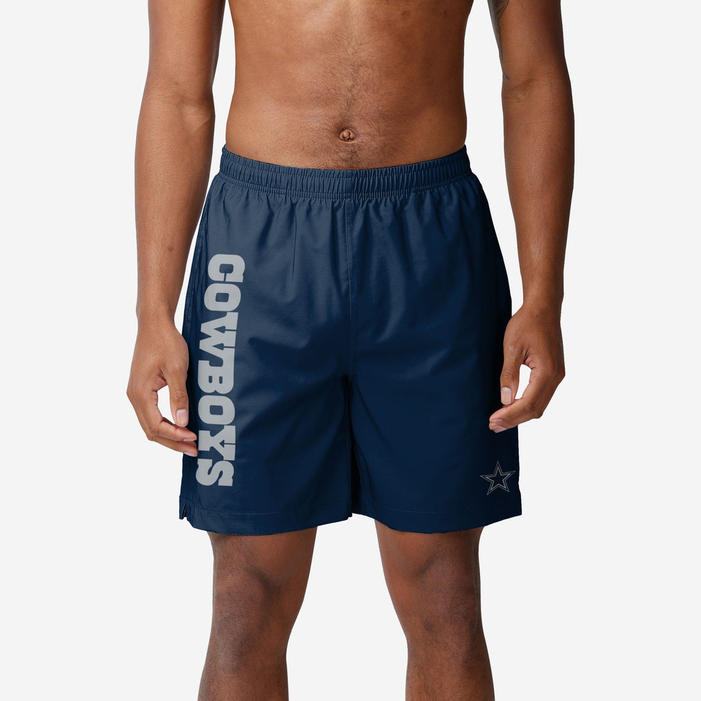 Dallas Cowboys Solid Wordmark Traditional Swimming Trunks FOCO S - FOCO.com