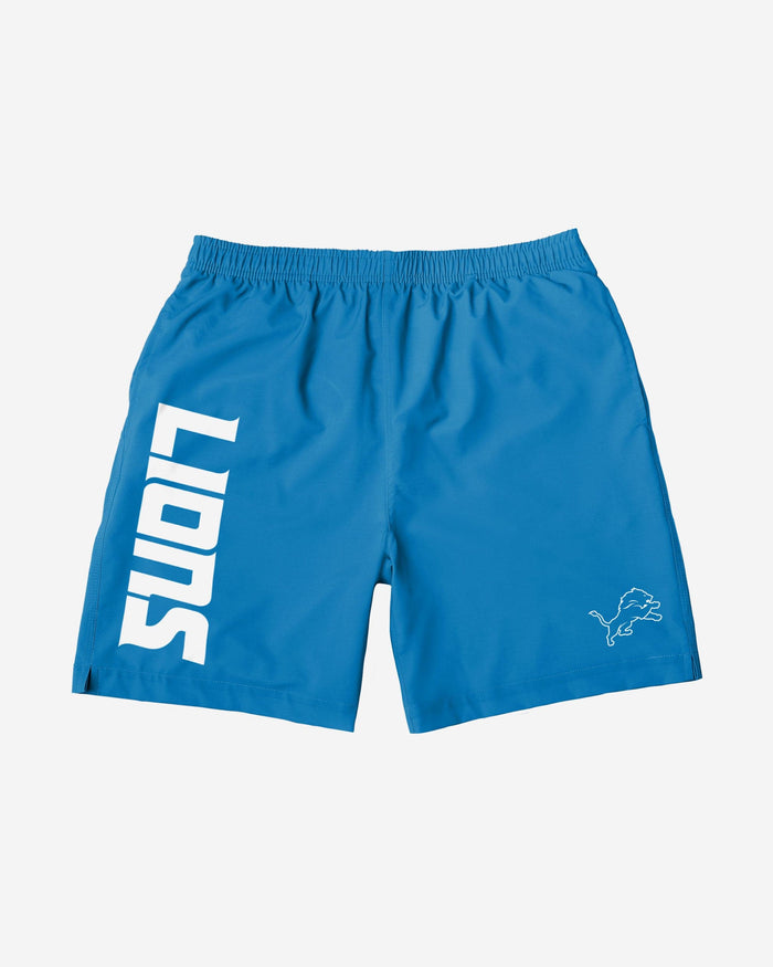 Detroit Lions Solid Wordmark Traditional Swimming Trunks FOCO - FOCO.com