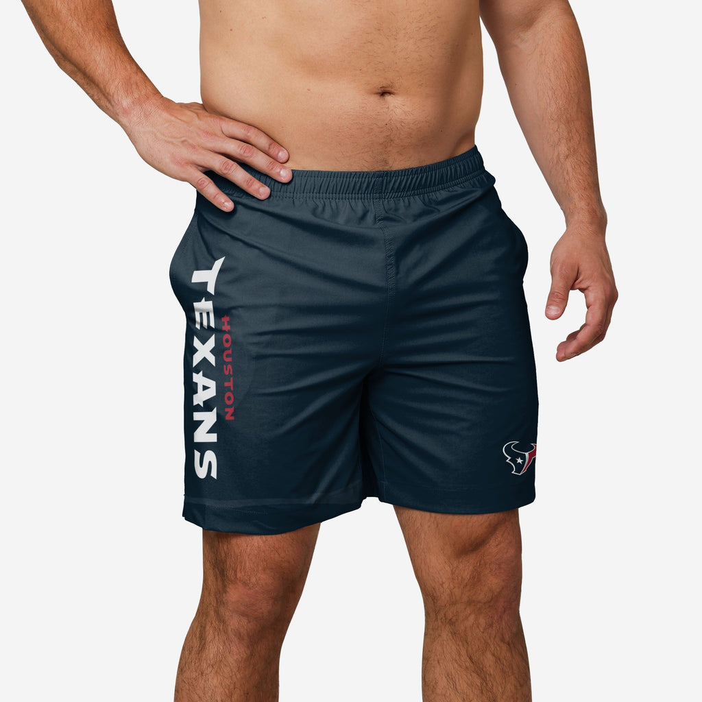 Houston Texans Solid Wordmark Traditional Swimming Trunks FOCO S - FOCO.com