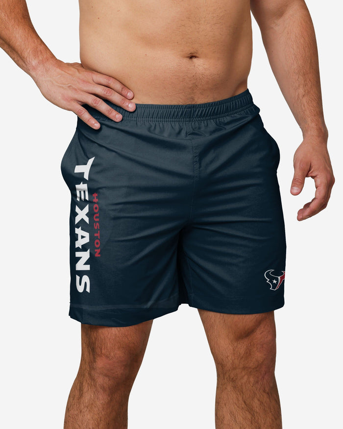 Houston Texans Solid Wordmark Traditional Swimming Trunks FOCO S - FOCO.com