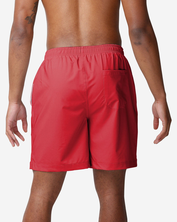 Kansas City Chiefs Solid Wordmark Traditional Swimming Trunks FOCO - FOCO.com