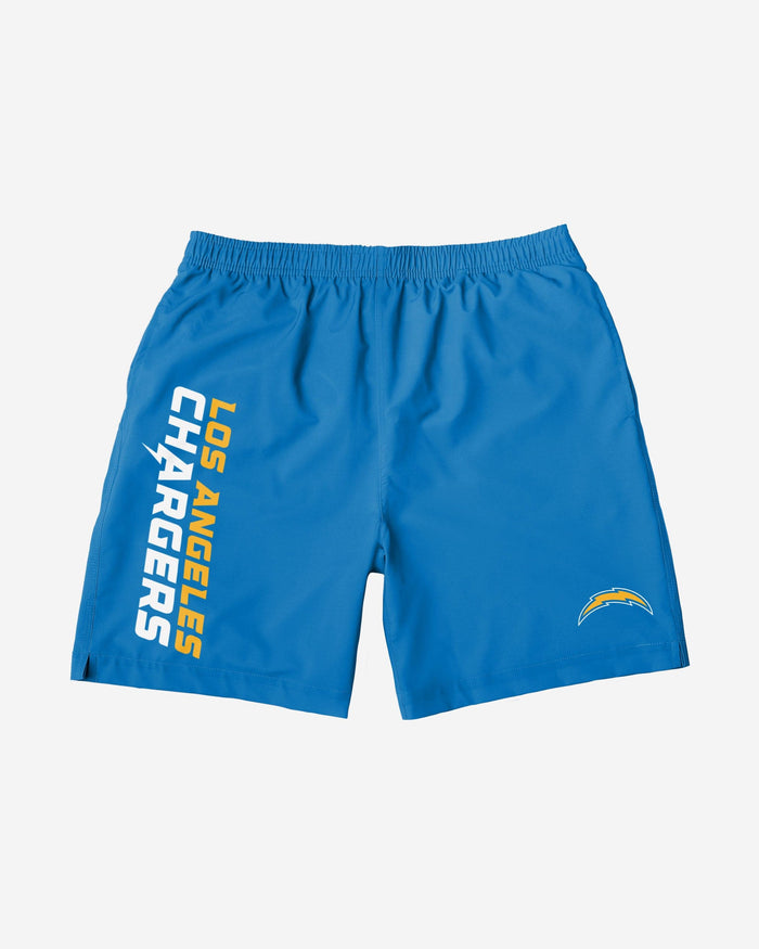 Los Angeles Chargers Solid Wordmark Traditional Swimming Trunks FOCO - FOCO.com