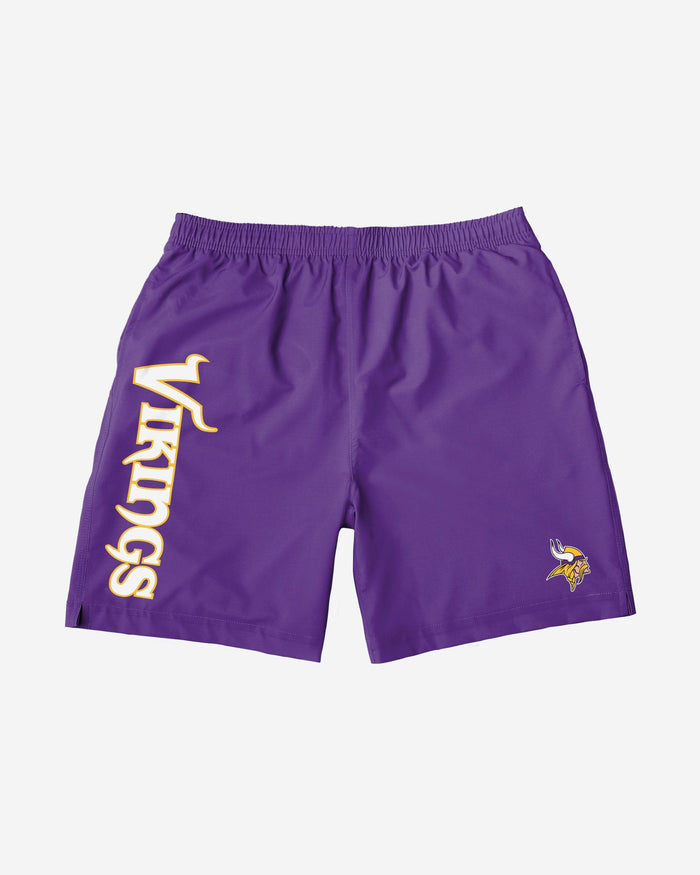 Minnesota Vikings Solid Wordmark Traditional Swimming Trunks FOCO - FOCO.com