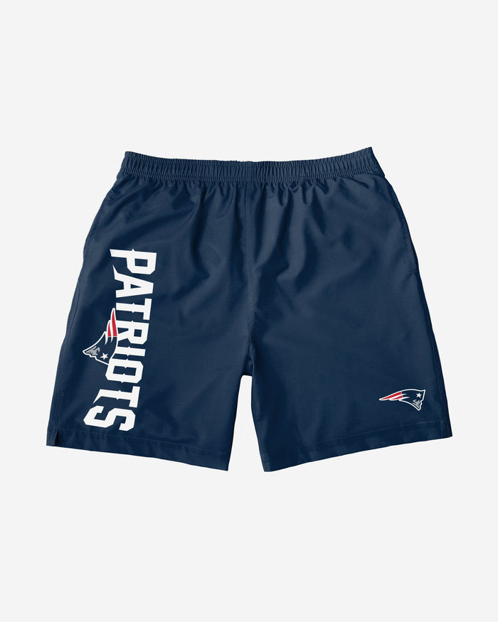 New England Patriots Solid Wordmark Traditional Swimming Trunks FOCO - FOCO.com