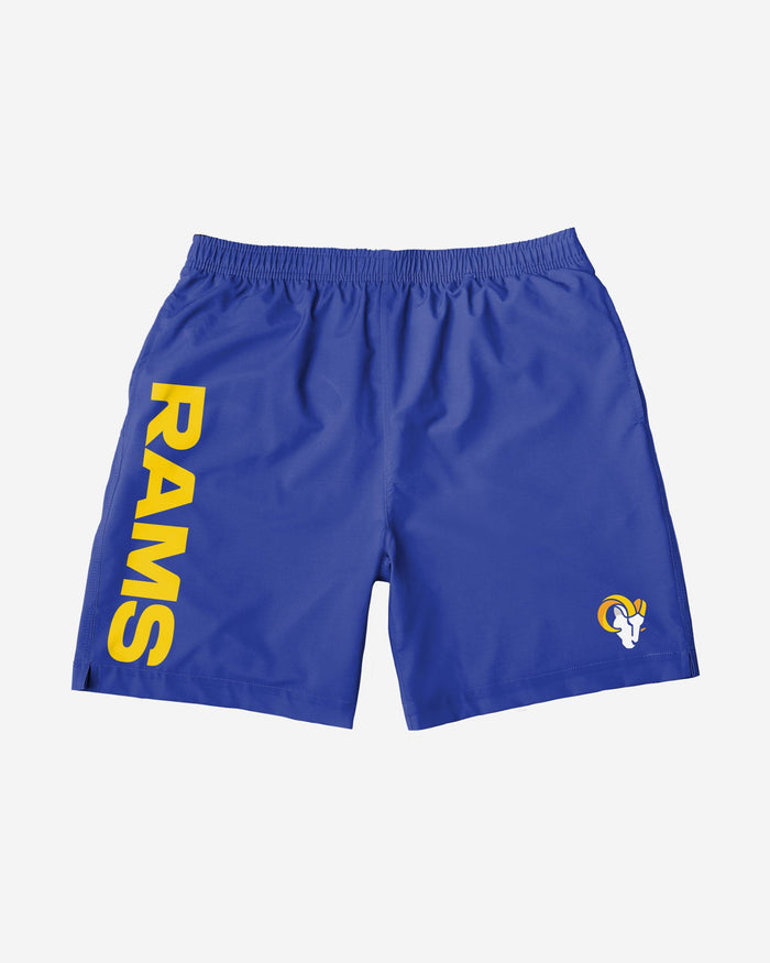 Los Angeles Rams Solid Wordmark Traditional Swimming Trunks FOCO - FOCO.com