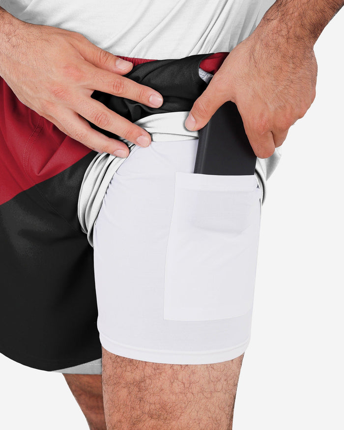 Atlanta Falcons Colorblock Double Down Liner Training Shorts FOCO - FOCO.com