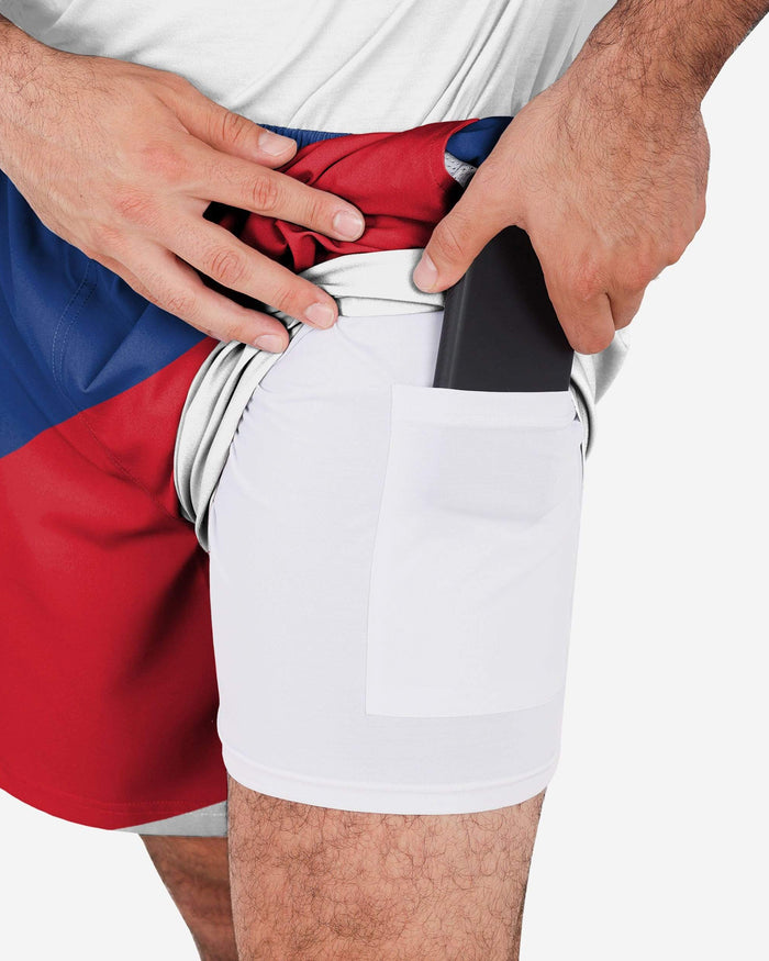 Buffalo Bills Colorblock Double Down Liner Training Shorts FOCO - FOCO.com