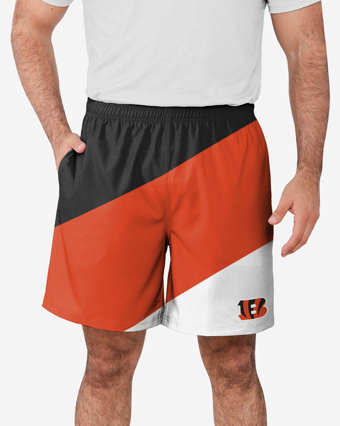 Cincinnati Bengals Colorblock Double Down Liner Training Shorts FOCO S - FOCO.com