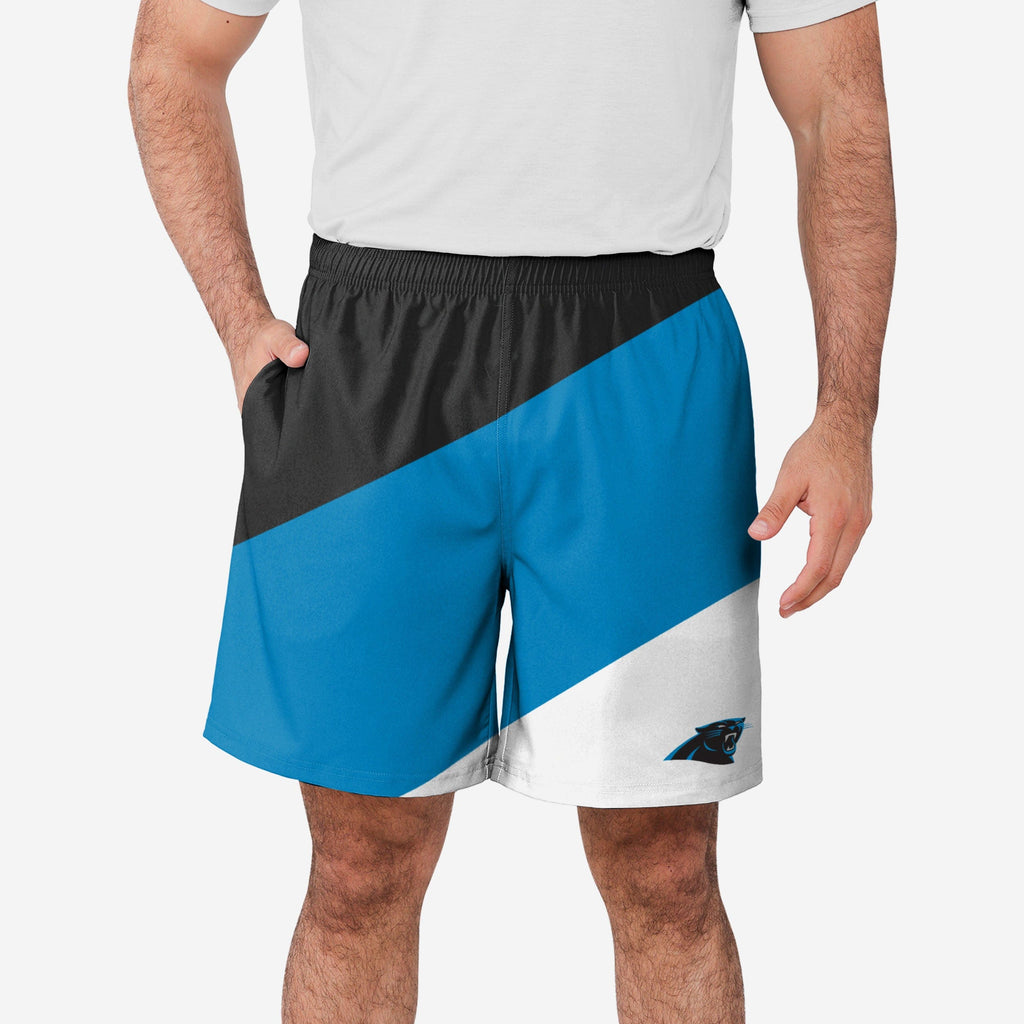 Carolina Panthers Colorblock Double Down Liner Training Shorts FOCO S - FOCO.com