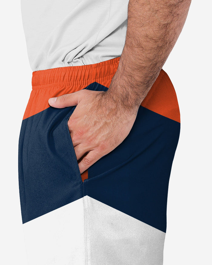 Denver Broncos Colorblock Double Down Liner Training Shorts FOCO - FOCO.com