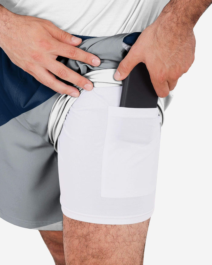 Dallas Cowboys Colorblock Double Down Liner Training Shorts FOCO - FOCO.com