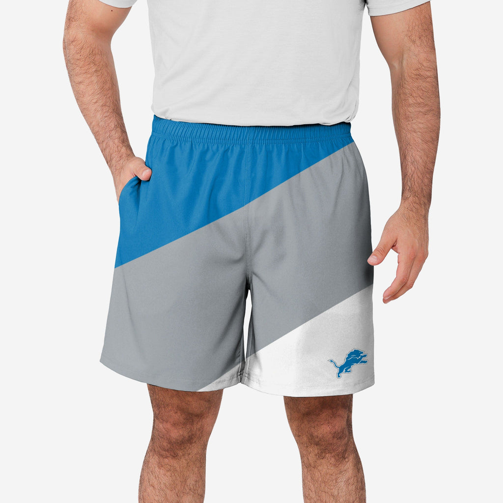 Detroit Lions Colorblock Double Down Liner Training Shorts FOCO S - FOCO.com