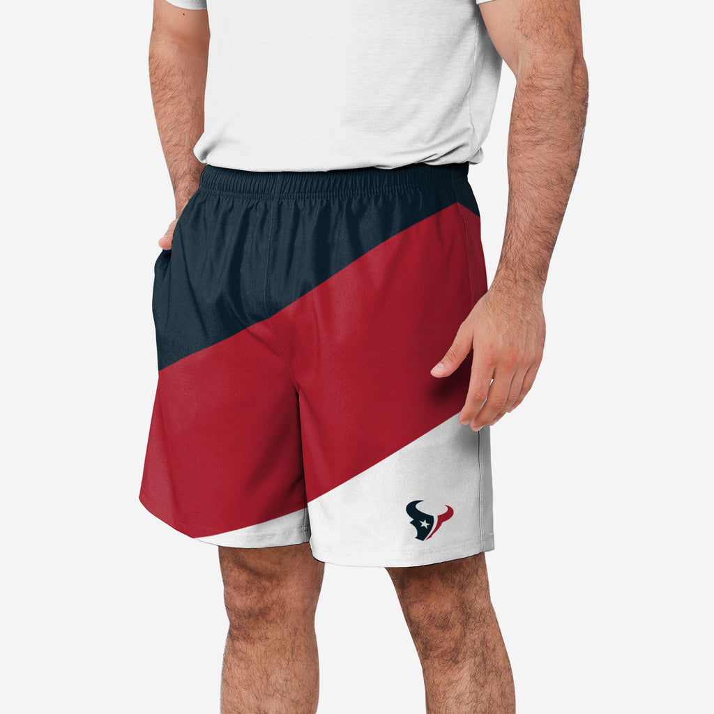 Houston Texans Colorblock Double Down Liner Training Shorts FOCO S - FOCO.com