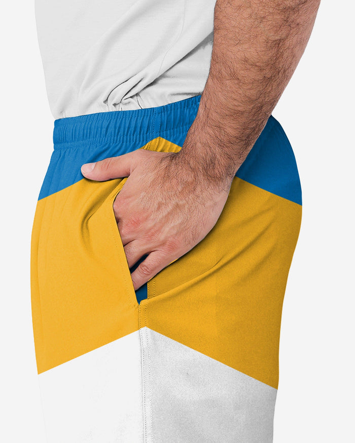 Los Angeles Chargers Colorblock Double Down Liner Training Shorts FOCO - FOCO.com