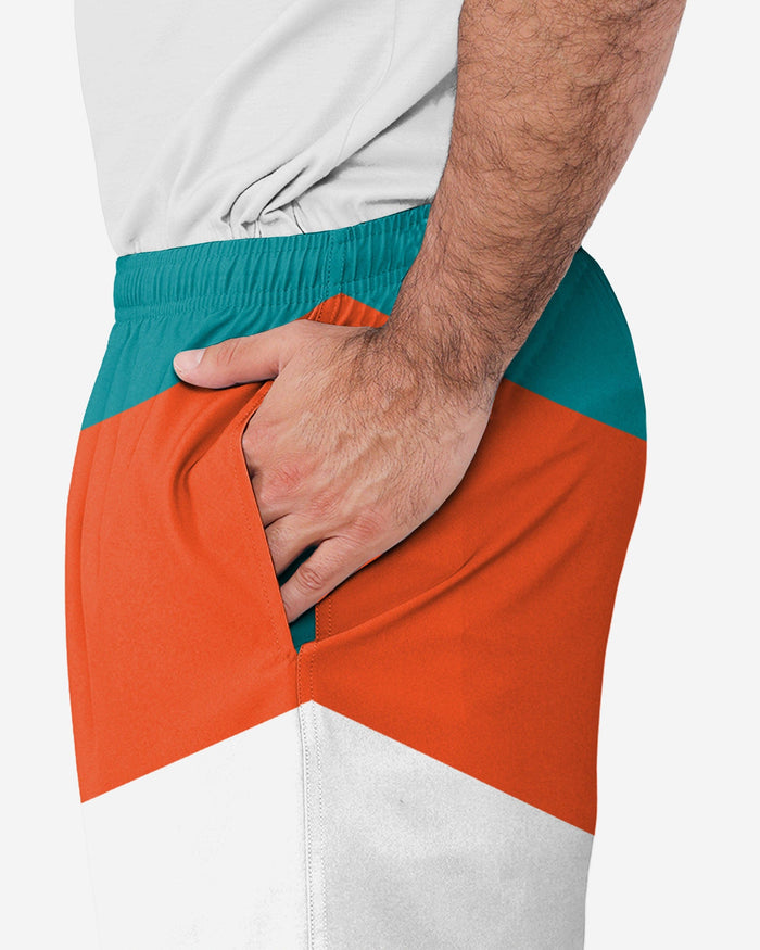 Miami Dolphins Colorblock Double Down Liner Training Shorts FOCO - FOCO.com