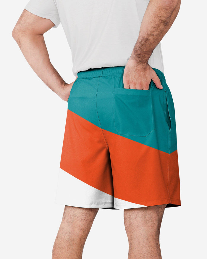 Miami Dolphins Colorblock Double Down Liner Training Shorts FOCO - FOCO.com